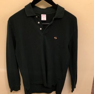 Brooks Brothers long sleeve polo green med